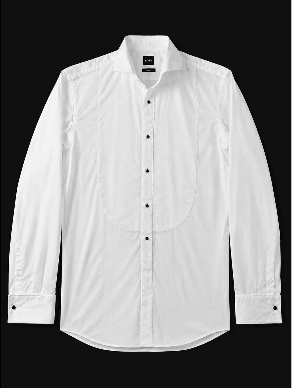 Boss Hank Slim Fit Easy Iron Bibbed Tuxedo Shirt White Men's Size 16R NWOT